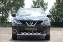 Nissan Qashqai 2007–2010 Främre frontbåge ST015 (rostfritt) foto 2