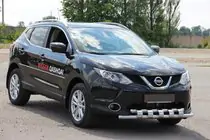 Nissan Qashqai 2007–2010 Främre frontbåge ST015 (rostfritt) foto 3