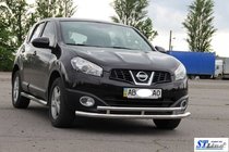 Nissan Qashqai 2010–2014 Främre dubbelbåge ST016 (rostfritt) foto 3