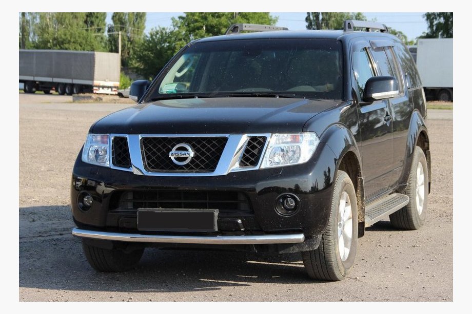 Nissan Pathfinder R51 2005–2014 Främre frontbåge ST008-1 (rostfri) Image