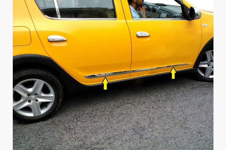 Renault Sandero 2013–2022 Dörrlister (4 st, rostfritt stål) Image