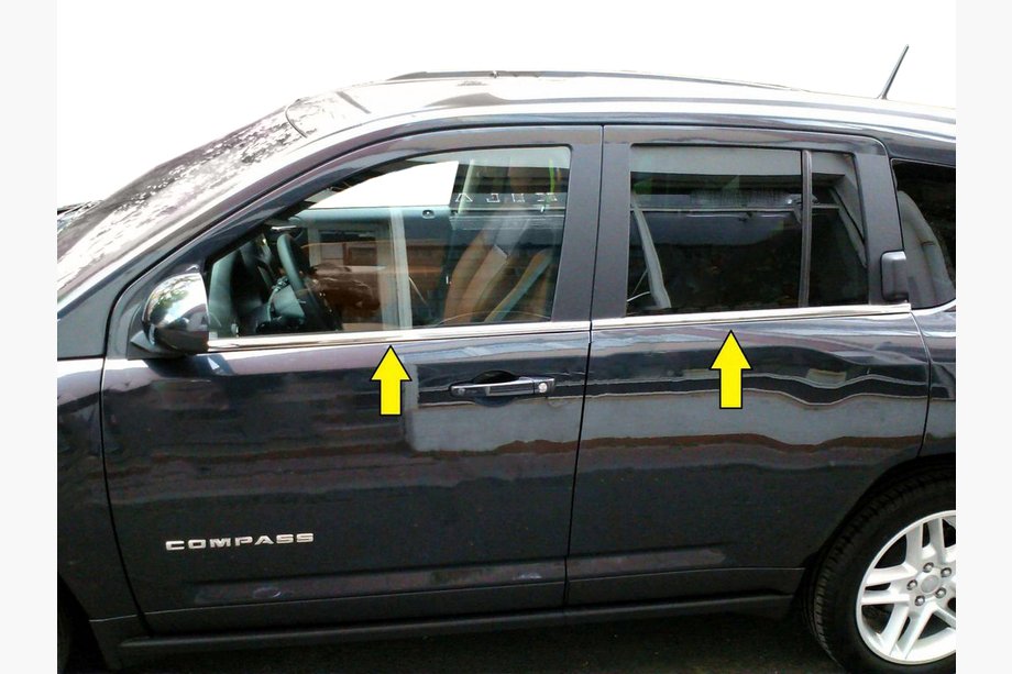 Jeep Compass 2006–2016 Nedre fönsterlist (rostfritt stål) Image