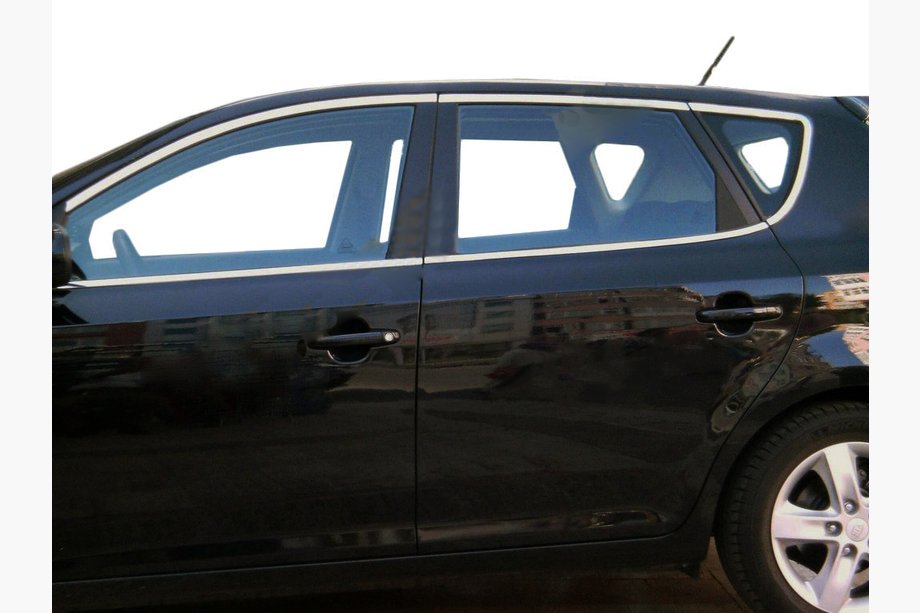 Kia Ceed 2007–2012 Komplett fönsterlist (rostfritt stål) Image