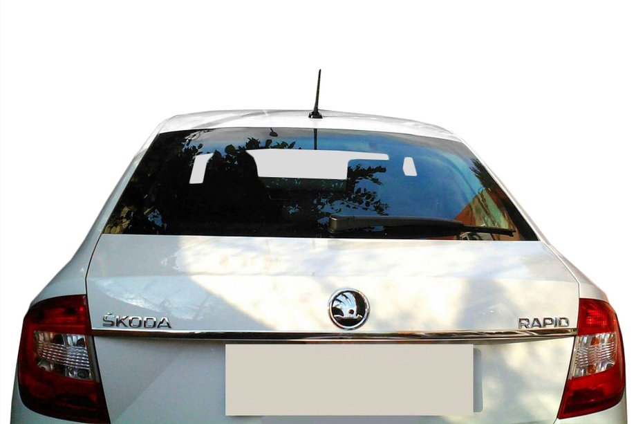 Skoda Rapid 2012–2019 Kromlist ovanför registreringsskylten Tit-design (rostfritt stål) Image
