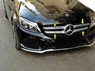 Mercedes C-class W205 2014–2021 Grilllist (rostfritt stål) foto 2