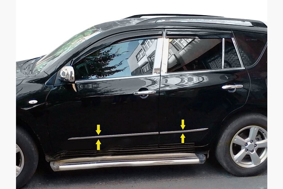 Toyota Rav 4 2006–2013 Dörrlist (rostfritt stål) Image