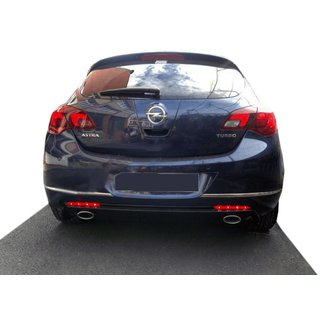 Skyddslist för bakre stötfångarens kant (rostfritt stål) Opel Astra J 2009–2015