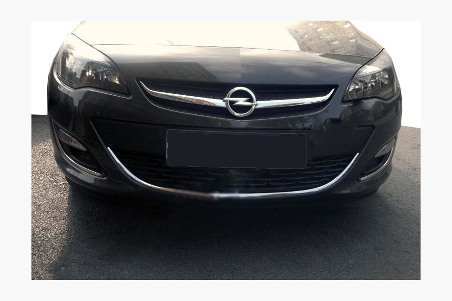 Opel Astra J 2009–2015 Skyddslist för främre stötfångare (rostfritt stål) Image