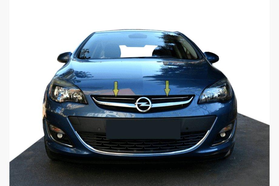 Opel Astra J 2009–2015 Rostfria grillister fram 2012-2015 (rostfritt) Image