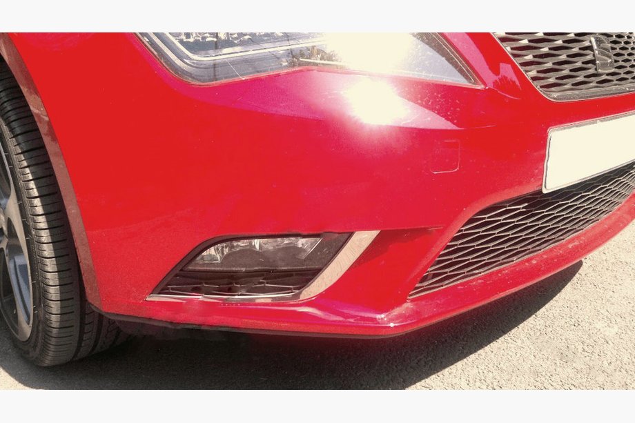 Seat Ibiza 2010–2017 Dimljusramar i rostfritt stål Image
