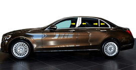 Mercedes C-class W205 2014–2021 Dörrstolpslist (rostfritt stål) foto 1