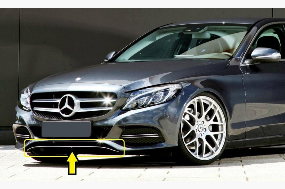 Mercedes C-class W205 2014–2021 Stötfångarskydd (rostfritt stål) Image