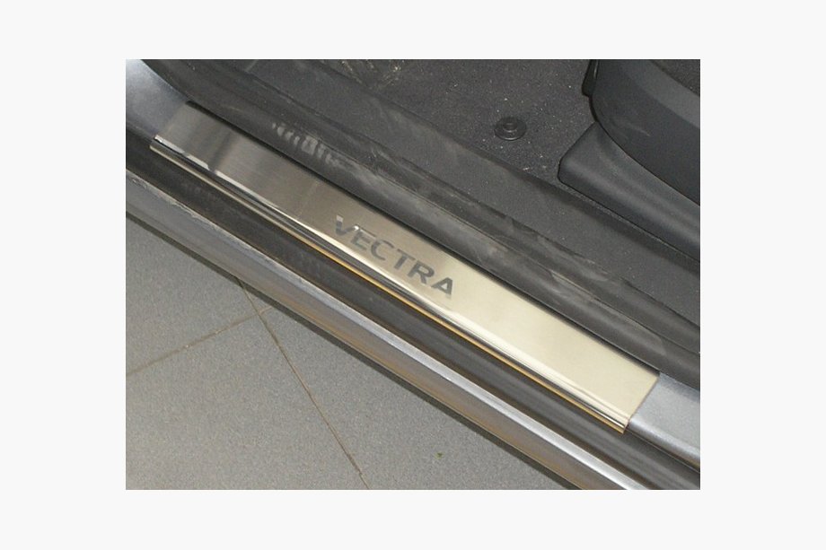Opel Vectra C 2002–2008 Instegslister Nataniko (4 st, rostfritt stål) Premium - 3M tejp, 0,8 mm Image