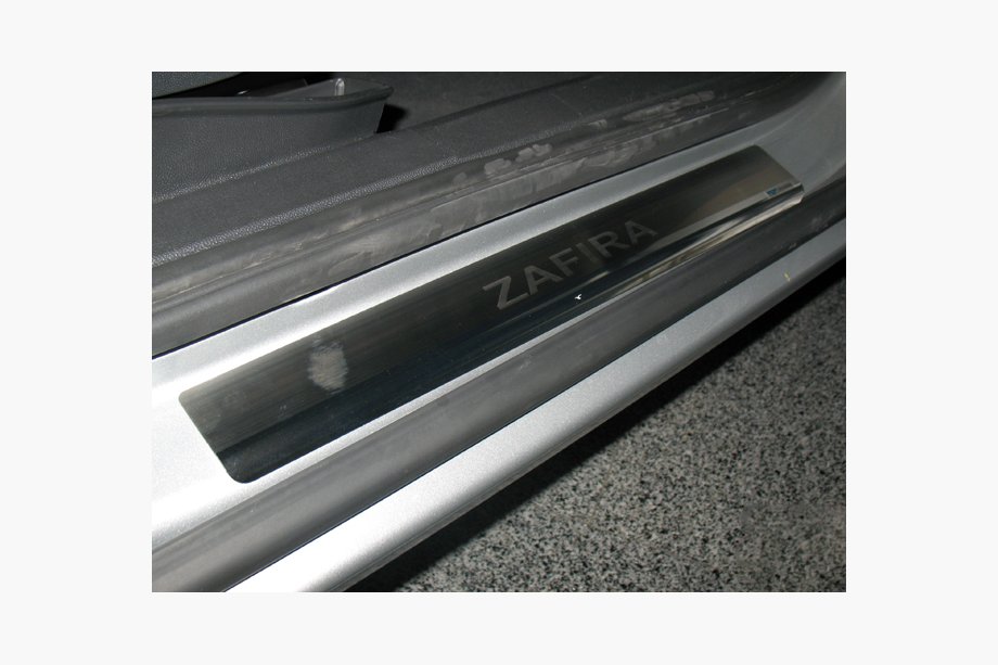 Opel Zafira B 2005–2011 Instegslister Nataniko (4 st, rostfritt stål) Standard – Lohmann monteringstejp, 0,5 mm Image