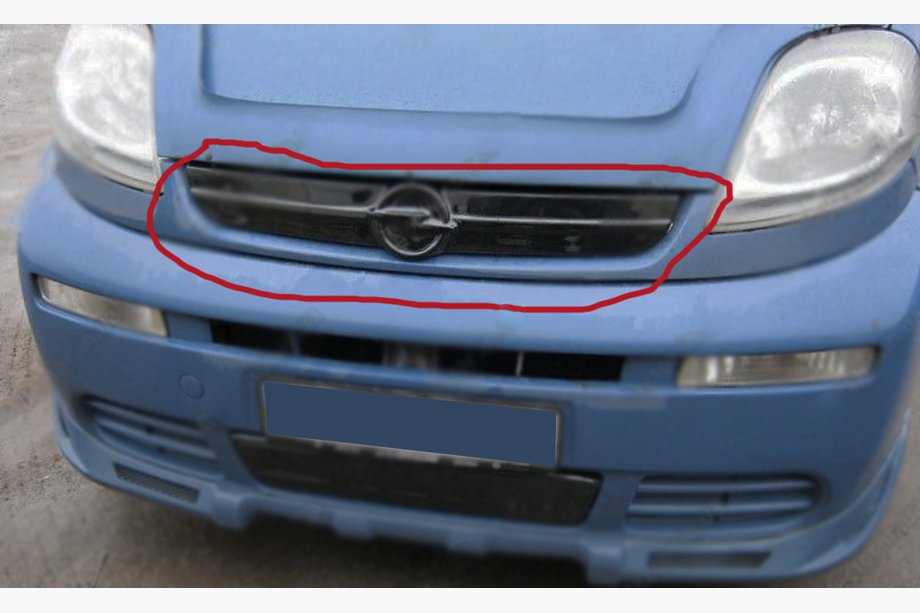 Opel Vivaro 2001–2015 Vintertäckning för grill 2001-2007 (övre) Matt Image
