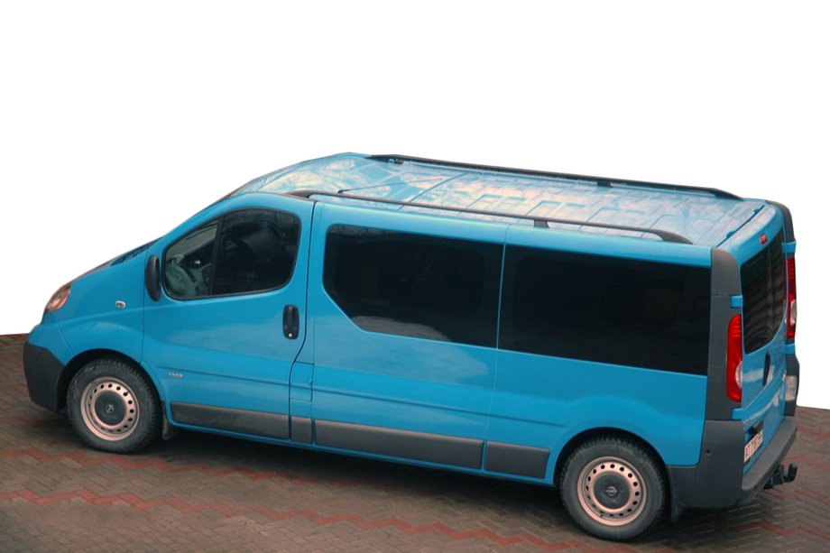 Nissan Primastar 2002–2014 Svarta takrails Kort hjulbas, plastfötter Image