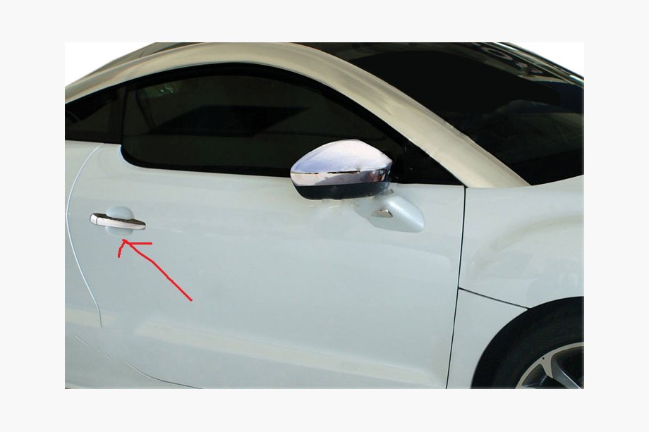 Peugeot RCZ 2010–2015 Dörrhandtagskåpor (2 st, rostfritt) Foto 1