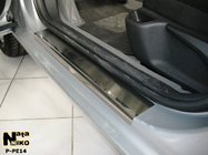 Peugeot 407 2004–2011 Instegslister Nataniko (4 st, rostfritt stål) Premium - 3M tejp, 0,8 mm foto 1