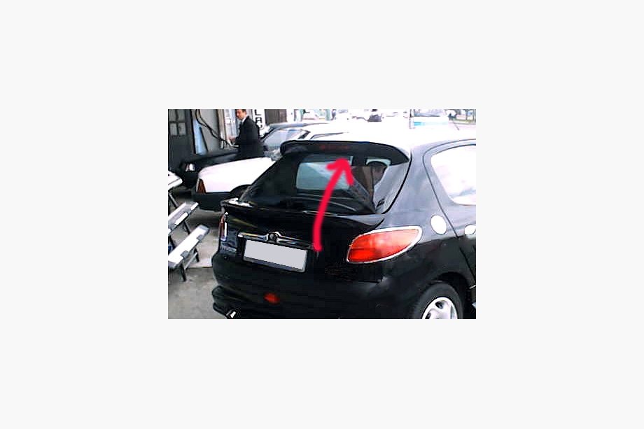 Peugeot 206 1998–2024 Vindrutespoiler (för lackering) Image