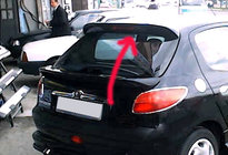 Peugeot 206 1998–2024 Vindrutespoiler (för lackering) foto 1