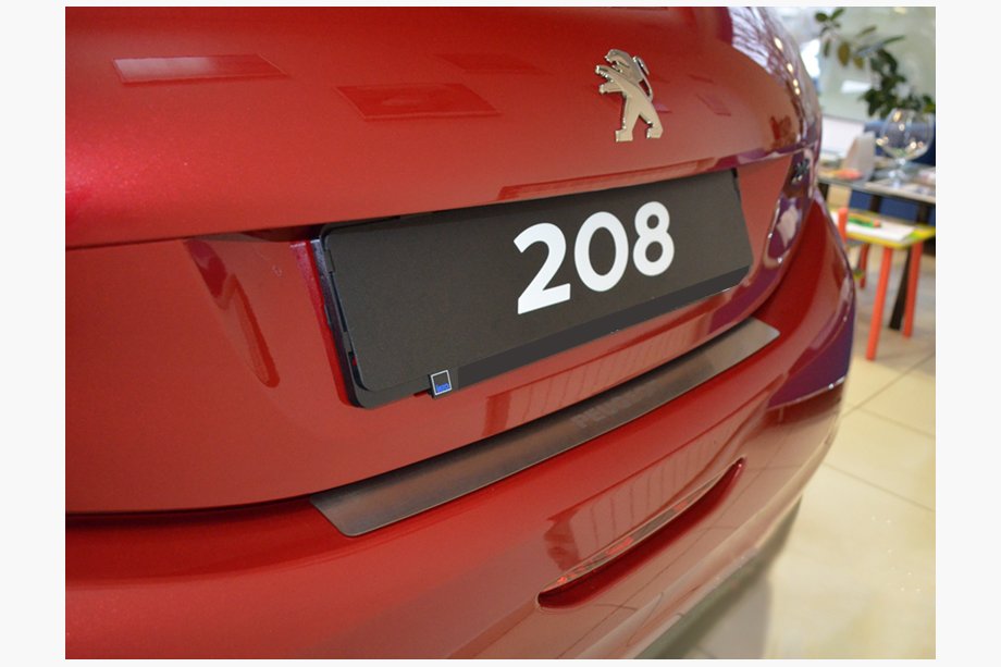 Peugeot 208 2012–2019 Natanika lastskydd för bakre stötfångare (rostfritt stål) Image