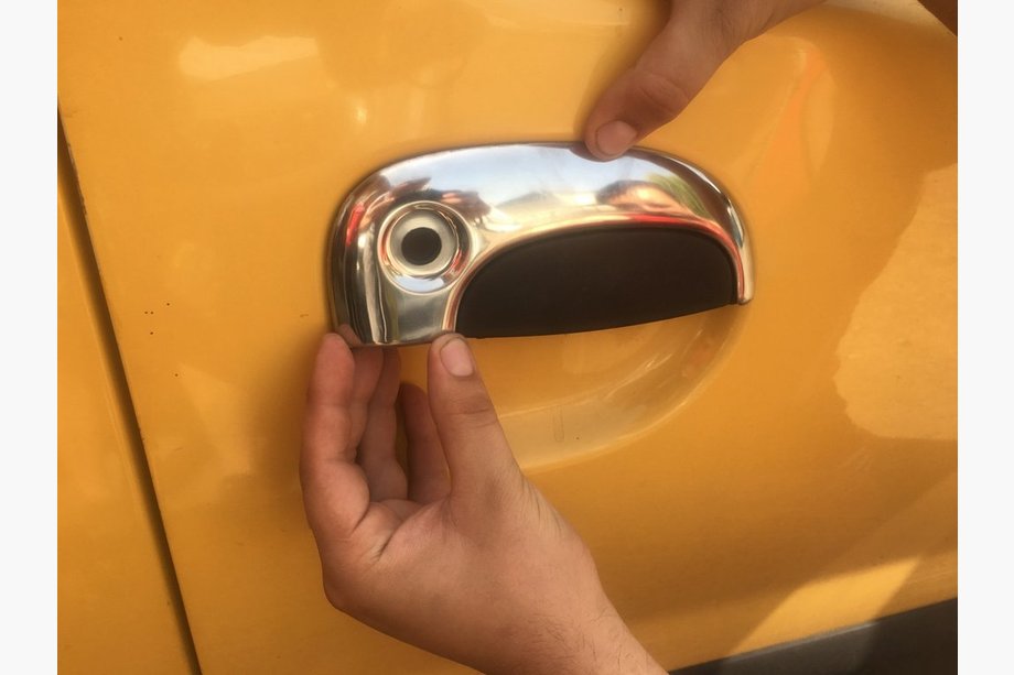 Renault Kangoo 1998–2008 Dörrhandtagskåpor i rostfritt stål Foto 3