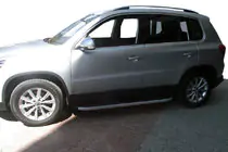 Volkswagen Tiguan 2007–2016 Sidosteg BlackLine (2 st, aluminium) foto 1