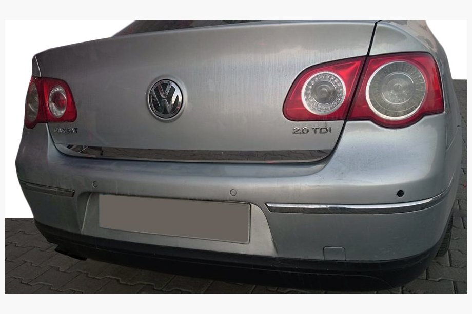 Volkswagen Passat B6 2006–2012 Kantlist för bagagelucka (rostfritt stål) OmsaLine – italienskt rostfritt stål Image