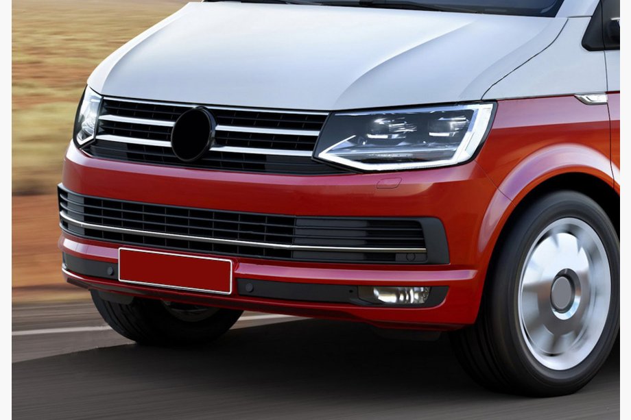 Volkswagen T6 2015–2024 Lister för stötfångargaller 2015-2019 (3 st, rostfritt) Image