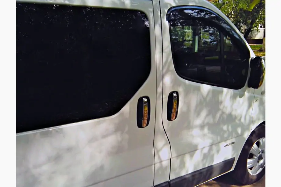 Opel Vivaro 2001–2015 Dörrhandtagskåpor (4 st, rostfritt stål) Foto 2