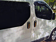 Nissan Primastar 2002–2014 Dörrhandtagskåpor (4 st, rostfritt stål) Carmos - turkiskt stål foto 2