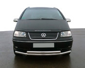Volkswagen Sharan 1995–2010 Främre dubbel frontbåge ST014 (rostfri) foto 1