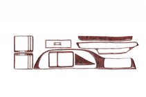 Citroen Jumpy 1996–2007 Instrumentpanelslister (Meric) Aluminium foto 2