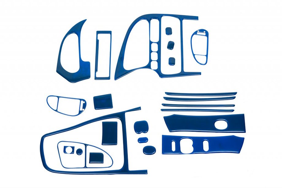 Mazda 323 1977–2003 Instrumentpanelinlägg (blå färg, F 1994-1997) Image
