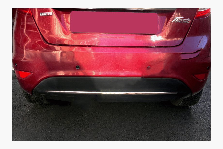 Ford Fiesta 2008–2017 Bakre stötfångarkant (rostfritt stål) Image
