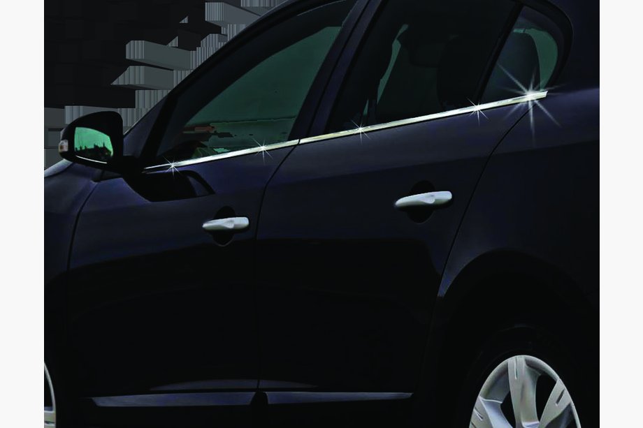 Renault Fluence 2009–2016 Nedre fönsterlister (4 st, rostfritt stål) Foto 2