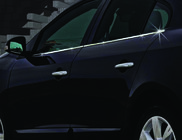 Renault Fluence 2009–2016 Nedre fönsterlister (4 st, rostfritt stål) Carmos – turkiskt rostfritt stål foto 2