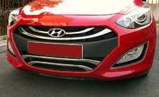 Hyundai I-30 2012–2017 Lister till nedre grill, typ 2 (rostfritt stål) foto 1