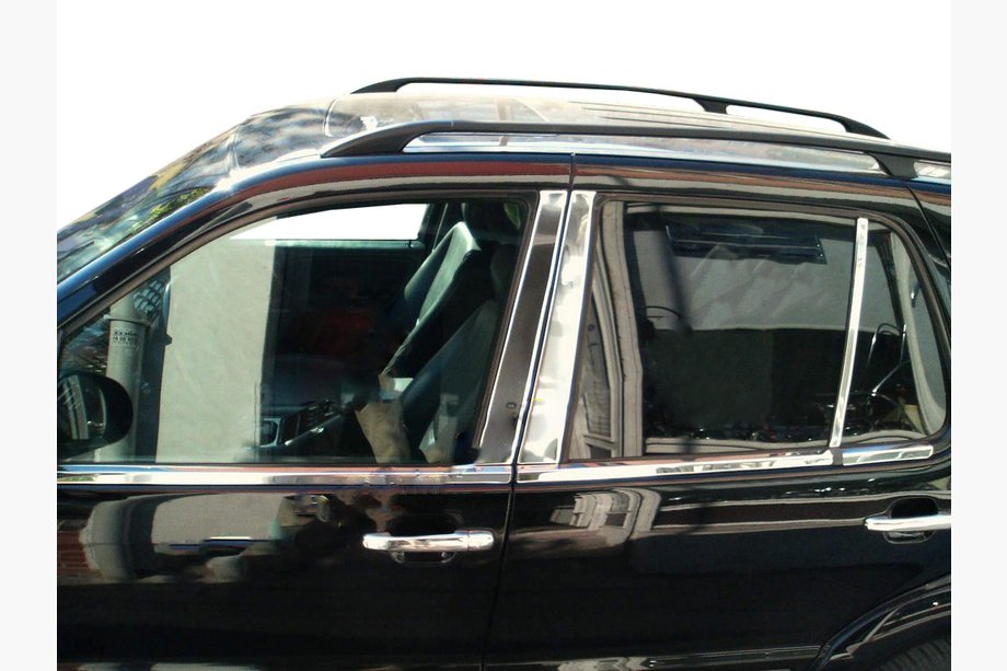 Mercedes ML W163 1997–2005 Dörrstolpslister (6 st, rostfritt stål) Image