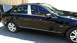 Mercedes C-klass W204 2007–2015 Stolplister (rostfritt stål) foto 1