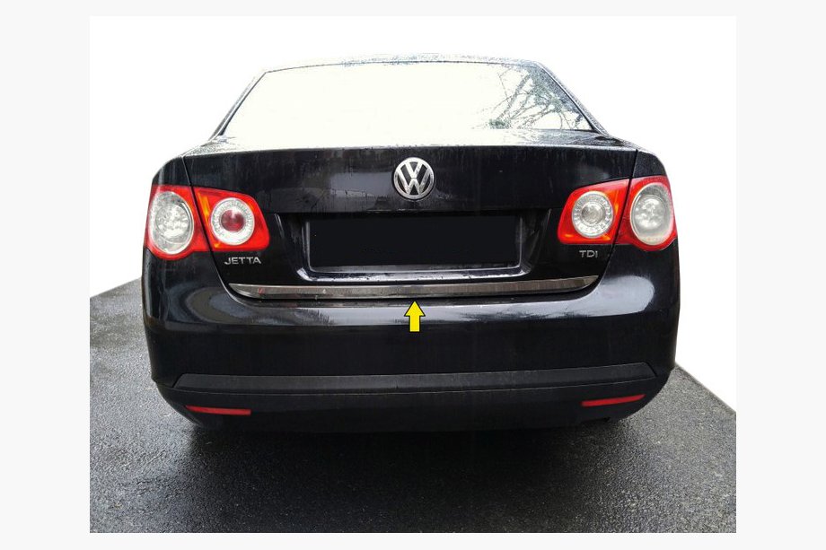 Volkswagen Jetta 2006–2011 Kantlist för bagagelucka (rostfritt stål) Carmos - turkiskt stål Foto 1