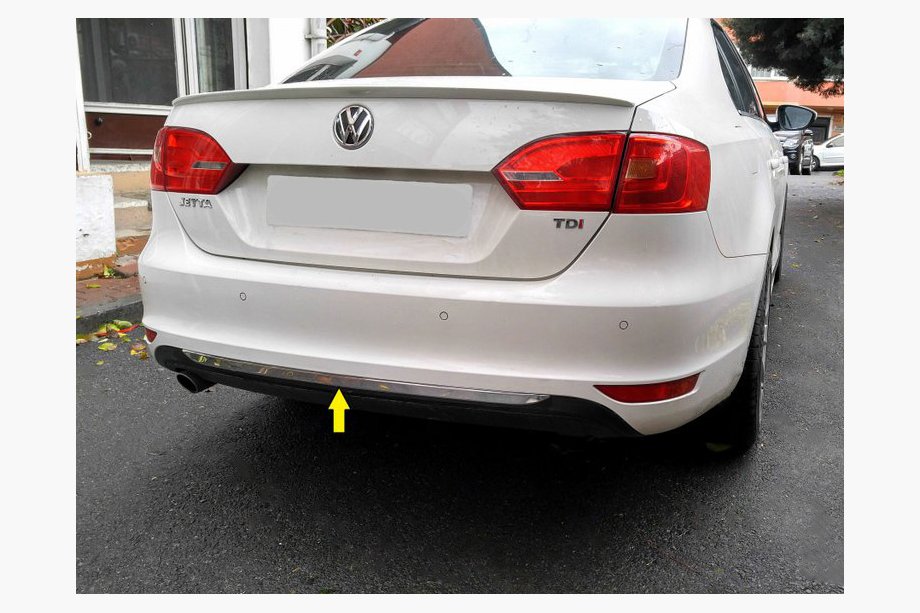 Volkswagen Jetta 2011–2018 Stötfångarkant bak 2011-2013 (rostfritt stål) Image