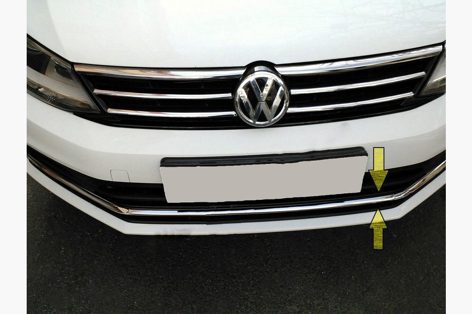 Volkswagen Jetta 2011–2018 Kromlister för stötfångargaller 2014-2018 Carmos (rostfritt) Image