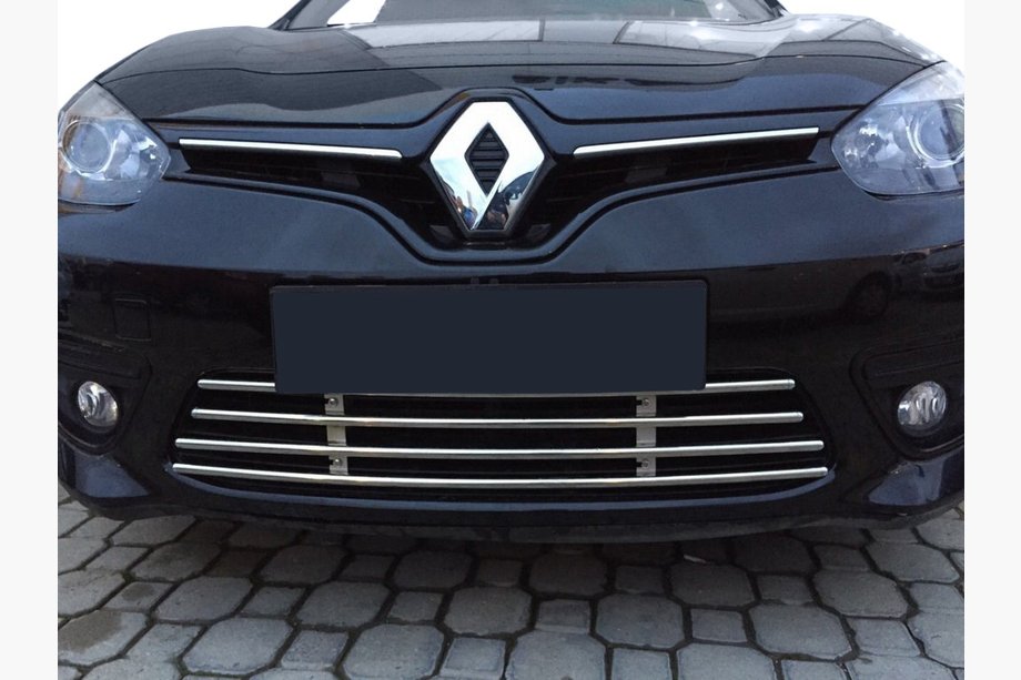 Renault Fluence 2009–2016 Hel grill i stötfångare (2013-2016, rostfritt) Image
