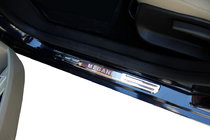 Renault Megane II 2004–2009 Trådlösa instegsskydd med belysning (2 st, rostfritt) foto 1