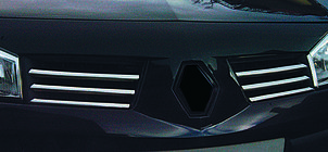 Renault Megane II 2004–2009 Grillister (modell 2004-2006, 6 st, rostfritt stål) Carmos - turkiskt stål foto 4