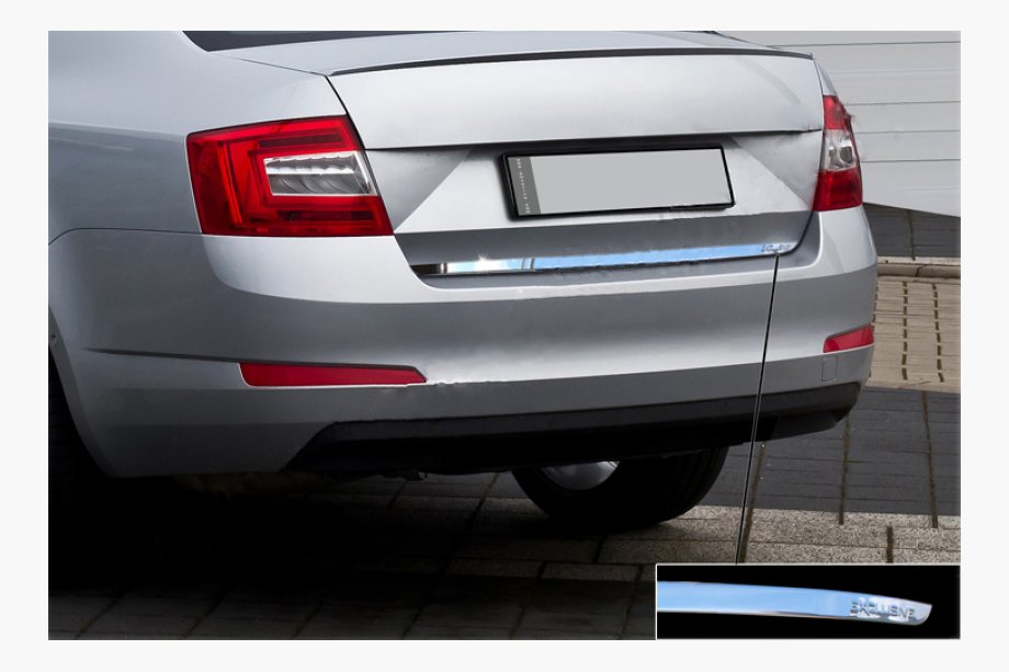 Skoda Octavia III A7 2013–2019 Kantlist för bagagelucka (rostfritt stål) Carmos - turkiskt stål Image