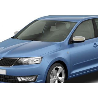 Spegelskal utan urtag för blinkers (2 st, rostfritt stål) Skoda Rapid 2012–2019 foto 1