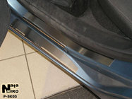 Skoda Octavia II A5 2010–2013 Kromade instegslister Натанико (8 st, rostfritt stål) Standard – Lohmann monteringstejp, 0,5 mm foto 2