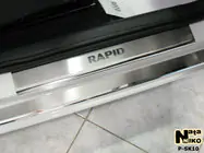 Skoda Rapid 2012–2019 Kromade instegslister Натанико (8 st, rostfritt stål) foto 2
